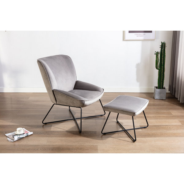 Chair with deals stowaway ottoman